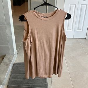 Top shop open shoulder long sleeved shirt